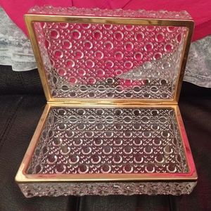 Vintage crystal cut jewelry box